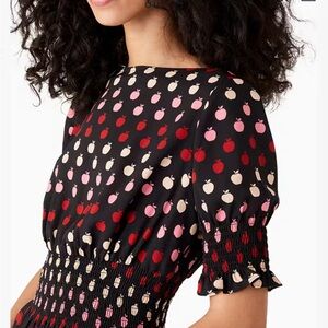 Kate Spade Blaire Orchard Dress with Puffed Sleeves -Medium